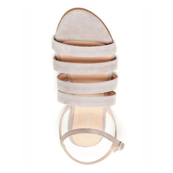 CHARLES BY CHARLES DAVID Womens Beige Stripe Round Toe Leather Sandals 6 M